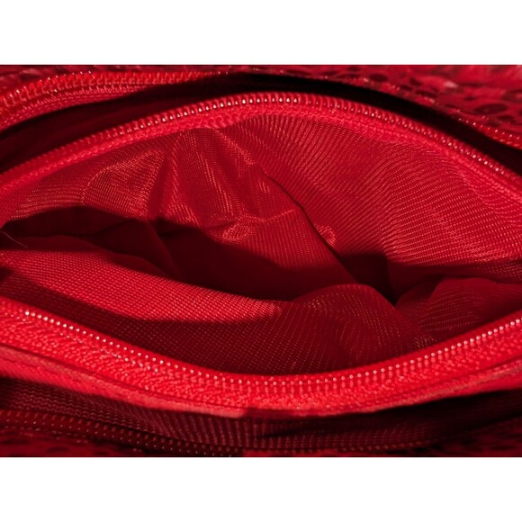 Vintage NAS 80's Red Bag Purse Crossbody Vegan Leather w/ Fringe and Strap Korea - Picture 11 of 12